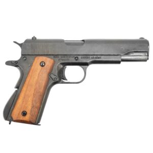 Декоративный пистолет ANTIQUE PISTOL (Пистолет авт. ‘Кольт-45’,1911 с деревянными накладками)(9312)