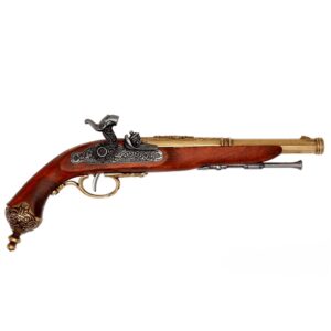 Декоративный пистолет PRE-1898 FLINTLOCK (Пистоль итальянский, Брешиа, 1825 год, латунь)(1013/L)