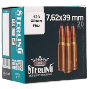Патроны нарезные STERLING кал. 7,62*39 FMJ Steel (500.7.62.39FMJ)