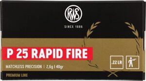 Патрон для нарезного оружия RWS (.22 l.r.) Premium P25 Rapid Fire (40grs)(2,6г)
