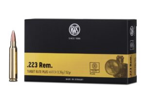 Патрон для нарезного оружия RWS (.223 Rem.) Target Elite Plus (52grs)(3,4г)