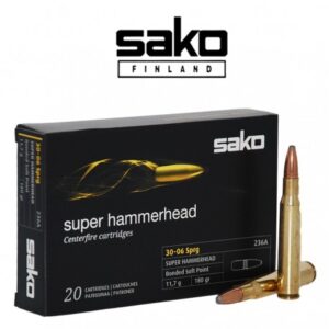 Патрон для нарезного оружия SAKO (.30-06 Sprg.) HAMMERHEAD SUPER (BSP-236A)(180grs)(11,66г.)
