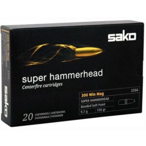 Патрон для нарезного оружия SAKO (.300 Win.Mag.) HAMMERHEAD SUPER (BSP-235A)(150grs)(9,72г.)