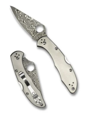 Складной нож SPYDERCO Мод. DELICA 4 DAMASCUS