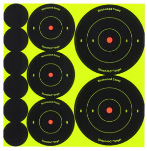 Мишени (клеящиеся) BIRCHWOOD Мод. ARA-12 SHOOT•N•C (ассортимент: 2,54-5,08-7,62см) (121шт)