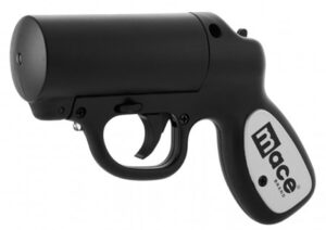 Газовый баллон-пистолет MACE Мод. PEPPER GUN (28г.) Струйно-Аэрозольный (OC-Pepper+UV-Dye) с LED