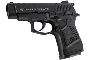 Газовый пистолет ZORAKI Мод. 2914-TD BLACK (к.-бр: 9мм P.A.)(14-зарядный)(футляр)
