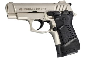 Газовый пистолет ZORAKI Мод. 2914-TD SATIN (к.-бр: 9мм P.A.)(14-зарядный)(футляр)