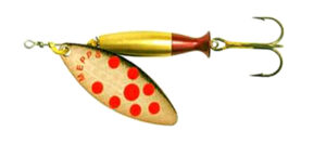 Блесна MEPPS AGLIA LONG HEAVY (gold/red dots-gold/red)