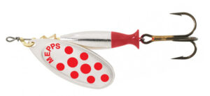 Блесна MEPPS AGLIA LONG HEAVY (silver/red dots-silver/red)