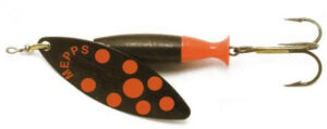 Блесна MEPPS AGLIA LONG HEAVY (black/orange dots-black/orange)