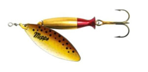 Блесна MEPPS AGLIA LONG HEAVY (brown/gold-gold/red)