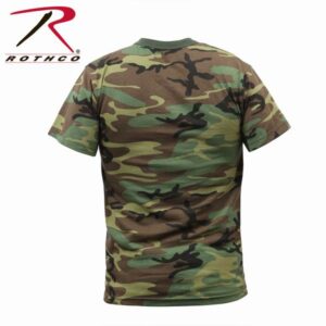 Майка ROTHCO Мод. MILITARY (короткий рукав)(poly/cotton)(Woodland Camo)