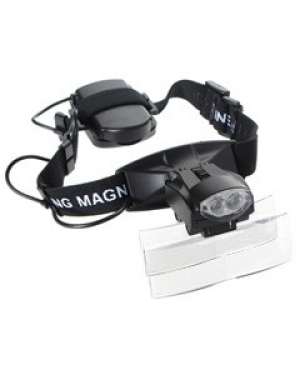 Налобный фонарь-очки PELICAN с подсветкой (до 6.0x)(2 диода)