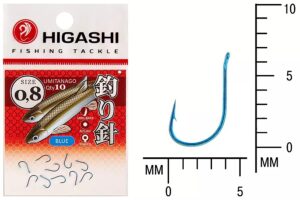Крючки HIGASHI Мод. UMITANAGO RINGED #0,8