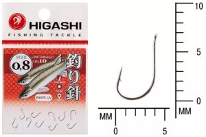 Крючки HIGASHI Мод. UMITANAGO RINGED #0,8