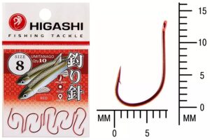 Крючки HIGASHI Мод. UMITANAGO RINGED #8