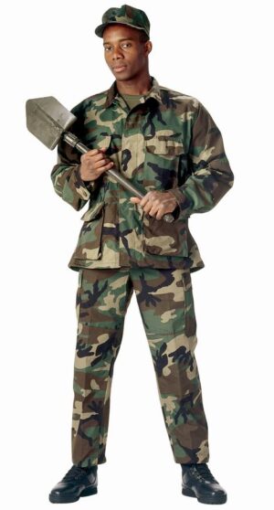 Рубашка ROTHCO Мод. ULTRA FORCE B.D.U. Rip-Stop (Woodland Camo)