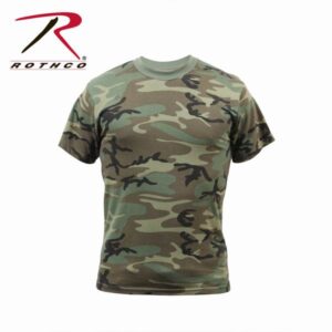 Майка ROTHCO Мод. MILITARY VINTAGE (короткий рукав)(poly/cotton)(Woodland Camo)