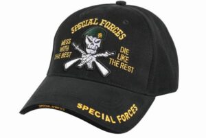 Кепка ROTHCO Мод. DELUXE LOW PROFILE INSIGNIA «SPECIAL FORCES» (Black)