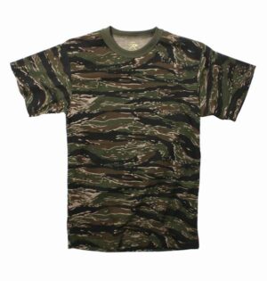 Майка ROTHCO Мод. CAMO (короткий рукав)(poly/cotton)(Tiger Stripe)