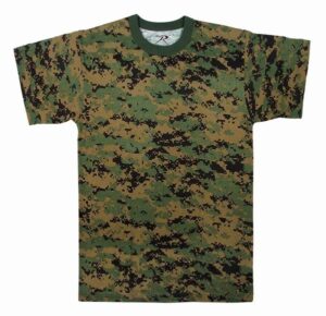 Майка ROTHCO Мод. MILITARY (короткий рукав)(poly/cotton)(Woodland Digital Camo)