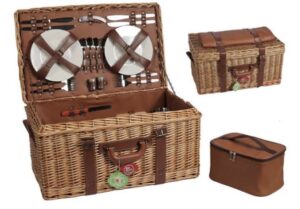 Корзина для пикника ZHIQUAN плетеная Мод. ZQ23-220 на 4 персоны
