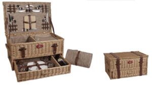 Корзина для пикника ZHIQUAN плетеная Мод. ZQ23-300 на 4 персоны