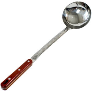 Половник из нержавеющей стали 64 см с деревянной ручкой