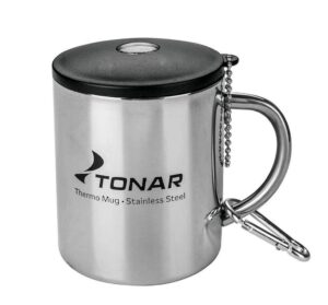 Термокружка HELIOS с пласт.крышкой и карабином Мод. T.TK-038-350