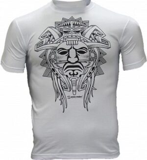 Футболка «Stich Profi» «Маска воина» (цв. черн)(тк.хлопок)(белый)