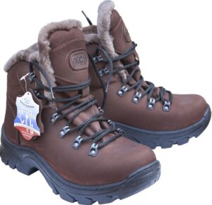 Ботинки зимние ХСН Трекинг VIP (нубук) (коричневый) (натур. мех)