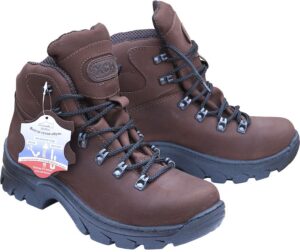 Ботинки летние ХСН Трекинг VIP (нубук) (коричневый) (камбрель+airtex)