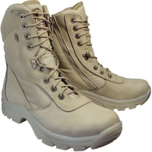 Ботинки летние ХСН Тактика ELITE (нубук) (камбрель+airtex) (сафари)