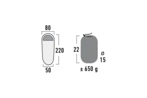 Вкладыш для спального мешка HIGH PEAK Мод. MUMMY-NANUK