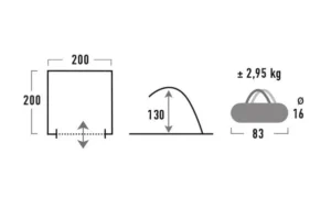 Тент пляжный HIGH PEAK Мод. CALIDA