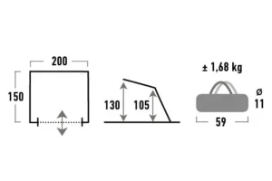 Тент пляжный HIGH PEAK Мод. CADIZ 80